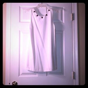 White V-Neck Back Mini Dress🐆